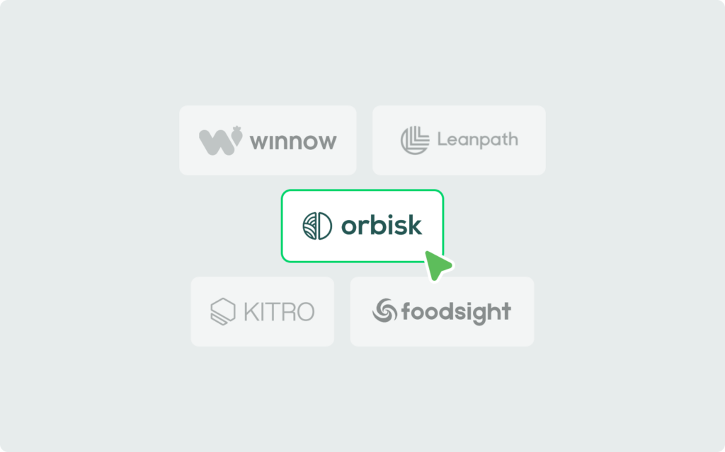 Logos of food waste solution companies